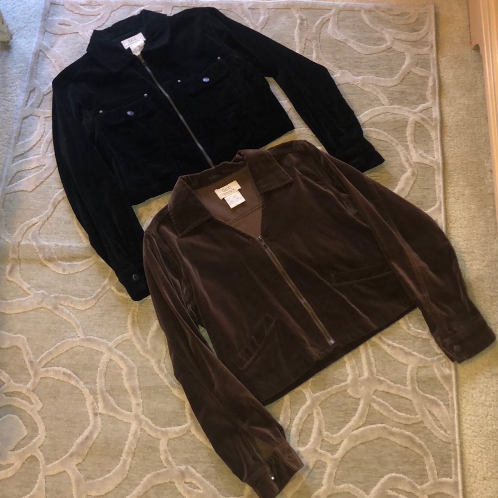🌷DCC CLOTHING🌷Bundle black, brown velvet jackets